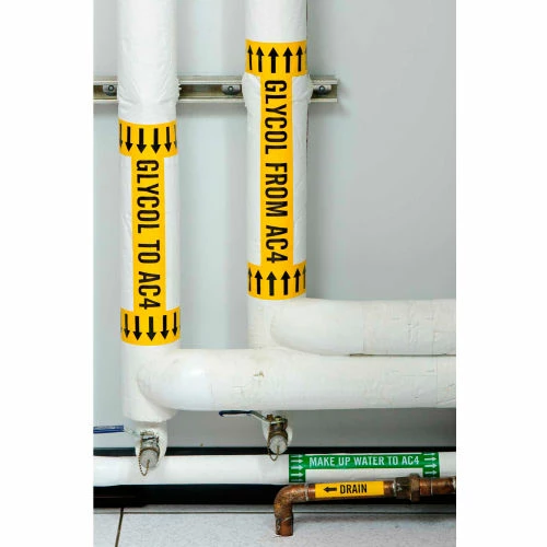 Brady® 91423 Pipe Marker Arrow Tape, Vinyl, 2"W x 30 Yds., Blue/White - Image 2