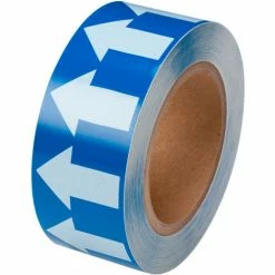 Brady® 91423 Pipe Marker Arrow Tape, Vinyl, 2"W x 30 Yds., Blue/White