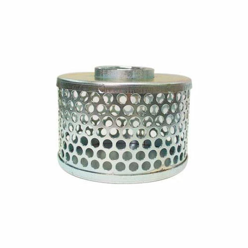 Apache Hose & Belting 2-1/2" FNPT Plated Steel Round Hole Strainer