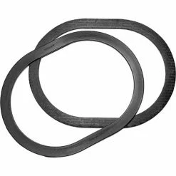 TOPOG-E Series 180 Manway Gasket, 10-1/2" x 14-1/2" x 1-5/16", Black Rubber, Obround, 2 Pack