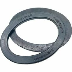 TOPOG-E Series 180 Handhole Gasket, 3-3/4" x 4-3/4" x 9/16", Black Rubber, Elliptical, 2 Pack