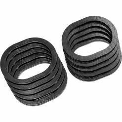TOPOG-E Series 180 Handhole Gasket, 3" x 4-1/2" x 9/16", Black Rubber, Obround, 10 Pack