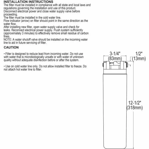 Elkay WaterSentry Plus Residential Replacement Filter - 750 Gallon - Image 2