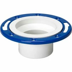 Mueller 05229 4 In. PVC Closet Flange Spigot Adjustable W/Metal Ring Epoxy Coated - Spigot