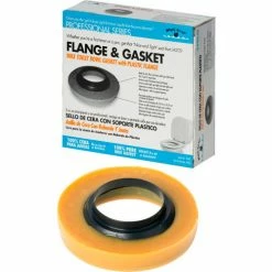 Black Swan Flange & Gasket,1/4" x 2-1/4" Brass Plated Bolt Kit w/Plastic Stand-Up Washers, 12226 - Pkg Qty 24