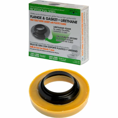 Black Swan Flange & Gasket w/Urethane,1/4"x2-1/4"Brass Plated Bolt Kit,Double Nuts & Washers,12227 - Pkg Qty 24