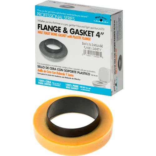 Black Swan Flange & Gasket,4" w/1/4"x2-1/4" Brass Plated Bolt Kit w/Double Nuts & Washers, 12227 - Pkg Qty 24