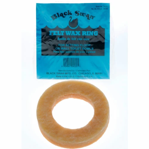 Black Swan Felt Wax Ring, 5" O.D., 3" I.D. & 1" Thick - Pkg Qty 12
