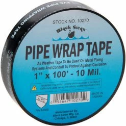 Black Swan Pipe Wrap Tape , 1" x 100' - 10 mil - Pkg Qty 48