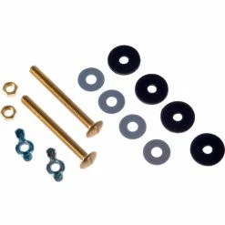 Black Swan Tank-To-Bowl Bolt Kit With Wing And Hex Nuts-Brass, 5/16" x 3" - Pkg Qty 25