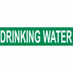 Pressure-Sensitive Pipe Marker - Drinking Water, Pack Of 25