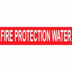 Pressure-Sensitive Pipe Marker - Fire Protection Water, Pack Of 25