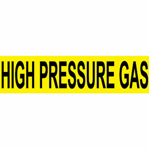Pressure-Sensitive Pipe Marker - High Pressure Gas, Pack Of 25