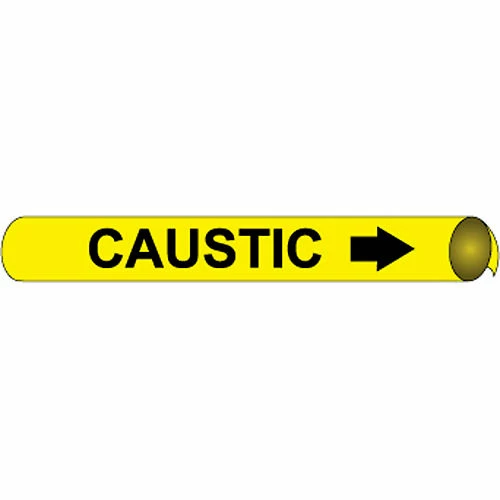 Precoiled and Strap-on Pipe Marker - Caustic