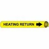 Precoiled and Strap-on Pipe Marker - Heating Return