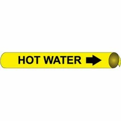 Precoiled and Strap-on Pipe Marker - Hot Water