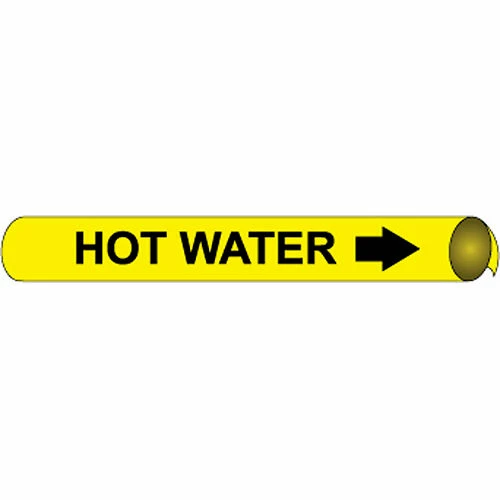 Precoiled and Strap-on Pipe Marker - Hot Water