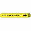 Precoiled and Strap-on Pipe Marker - Hot Water Supply
