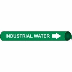 Precoiled and Strap-on Pipe Marker - Industrial Water