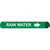 Precoiled and Strap-on Pipe Marker - Rain Water