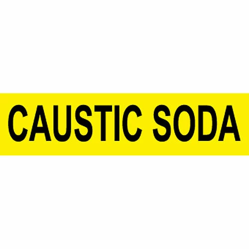Pressure-Sensitive Pipe Marker - Caustic Soda, Pack Of 25