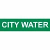 Pressure-Sensitive Pipe Marker - City Water, Pack Of 25