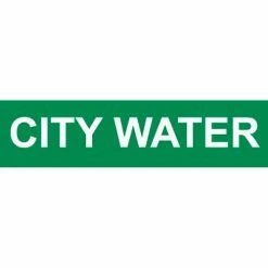 Pressure-Sensitive Pipe Marker - City Water, Pack Of 25