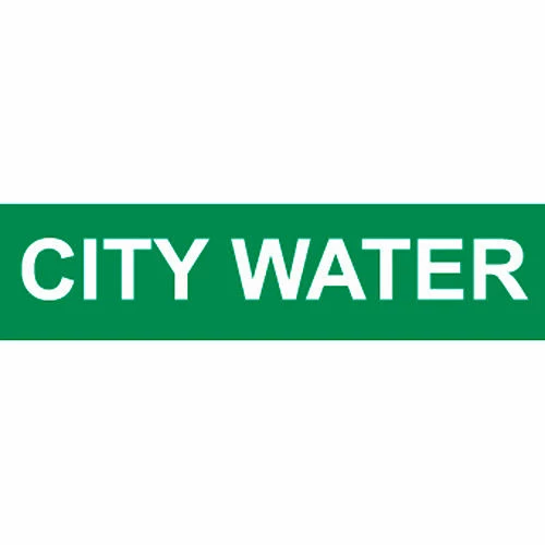 Pressure-Sensitive Pipe Marker - City Water, Pack Of 25