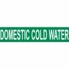 Pressure-Sensitive Pipe Marker - Domestic Cold Water, Pack Of 25
