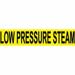 Pressure-Sensitive Pipe Marker - Low Pressure Steam, Pack Of 25