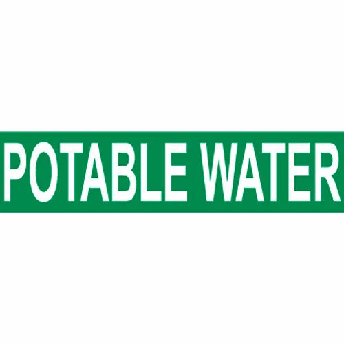 Pressure-Sensitive Pipe Marker - Potable Water, Pack Of 25