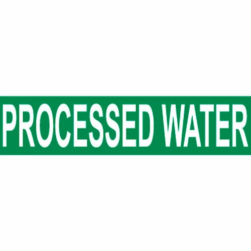 Pressure-Sensitive Pipe Marker - Processed Water, Pack Of 25