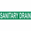 Pressure-Sensitive Pipe Marker - Sanitary Drain, Pack Of 25