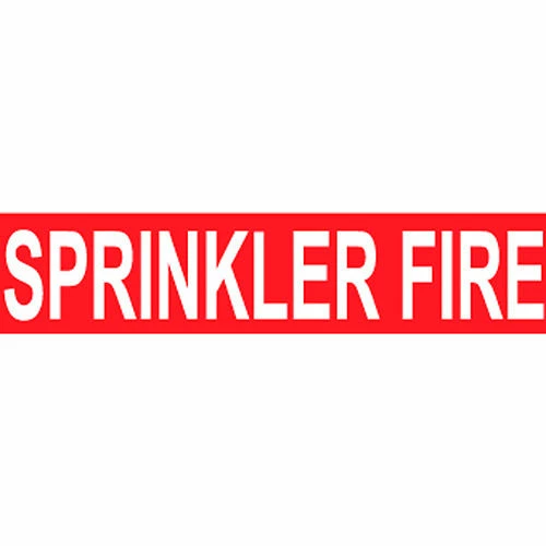 Pressure-Sensitive Pipe Marker - Sprinkler Fire, Pack Of 25