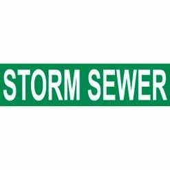 Pressure-Sensitive Pipe Marker - Storm Sewer, Pack Of 25 - Pkg Qty 25