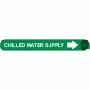 Precoiled and Strap-on Pipe Marker - Chilled Water Supply