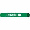 Precoiled and Strap-on Pipe Marker - Drain
