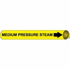 Precoiled and Strap-on Pipe Marker - Medium Pressure Steam