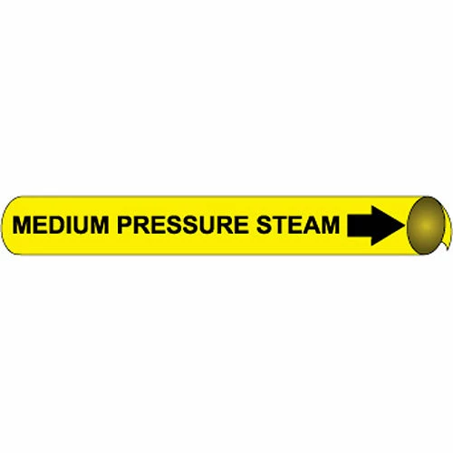 Precoiled and Strap-on Pipe Marker - Medium Pressure Steam