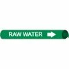 Precoiled and Strap-on Pipe Marker - Raw Water