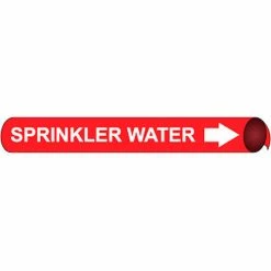 Precoiled and Strap-on Pipe Marker - Sprinkler Water
