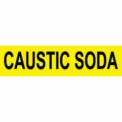Pressure-Sensitive Pipe Marker - Caustic Soda, Pack Of 25