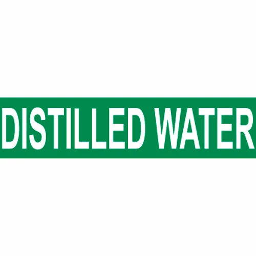 Pressure-Sensitive Pipe Marker - Distilled Water, Pack Of 25