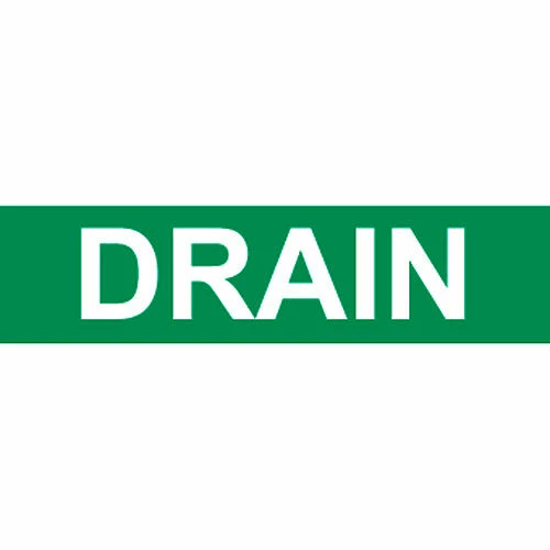 Pressure-Sensitive Pipe Marker - Drain, Pack Of 25