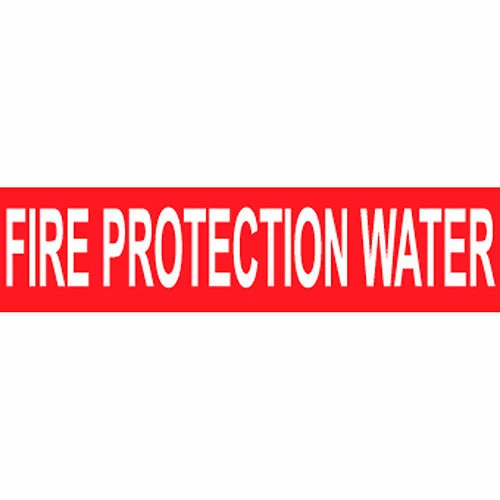 Pressure-Sensitive Pipe Marker - Fire Protection Water, Pack Of 25