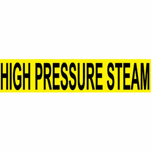 Pressure-Sensitive Pipe Marker - High Pressure Steam, Pack Of 25