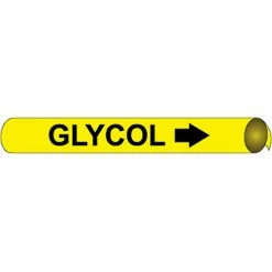 Precoiled and Strap-on Pipe Marker - Glycol