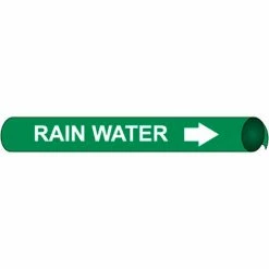 Precoiled and Strap-on Pipe Marker - Rain Water