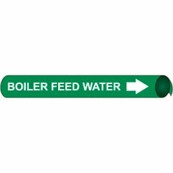 Precoiled and Strap-on Pipe Marker - Boiler Feed Water