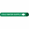 Precoiled and Strap-on Pipe Marker - Cold Water Supply
